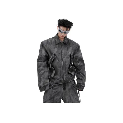 NEVER RULE Черный Унисекс Джинсовые куртки