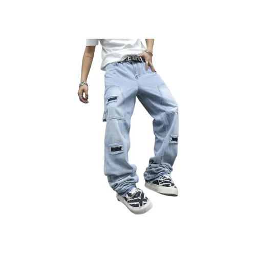 WEINIU Синий Мужской Джинсы