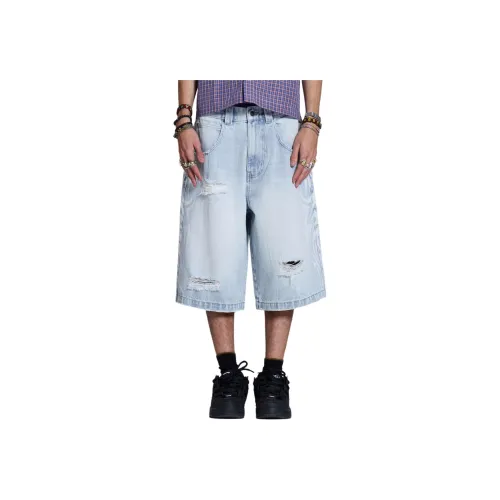 Jaded London Blue Men's Denim Shorts Jaded London Синий Мужские Джинсовые Шорты