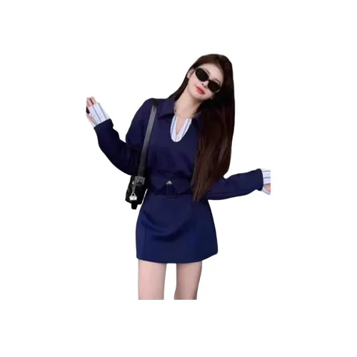 BVODE Темно-синий женский комплект с юбкой