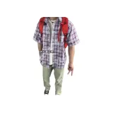 Синий, короткий рукав