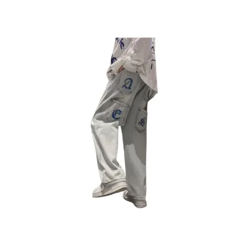 SAGP Голубые оттенки Шнур Унисекс Джинсы