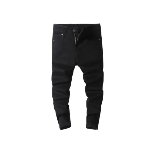 JIKENDI Мужские черные джинсы