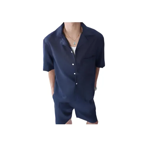 SEE ALSO 86,2% Ультра Fine Шерсть Кубинский воротник Relaxed Old Money Рубашка Куртка Унисекс