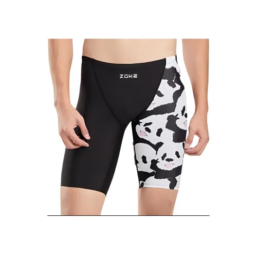 ZOKE Плавательные шорты Мужские Черный Белый