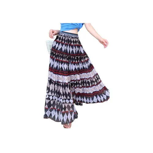 NANING9 Повседневная длинная юбка женская