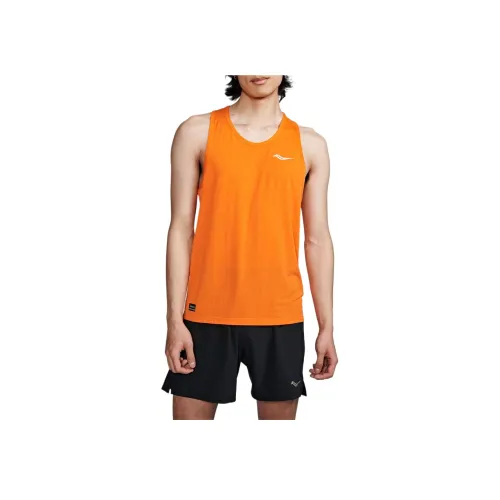Saucony Stopwatch Singlet Майка Мужская Тауповая