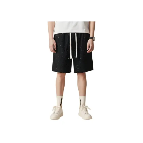 SLLAVIF Черные Мужские Повседневные Шорты