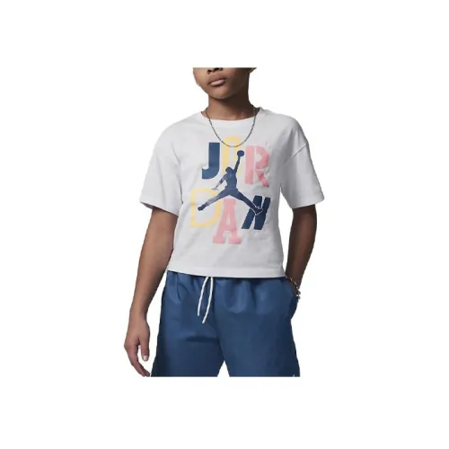 JORDAN Outside the Lines Белый KIDS T-рубашки
