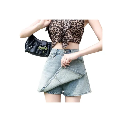 Concubine Zhu Джинсовые шорты Женские Светло-синие