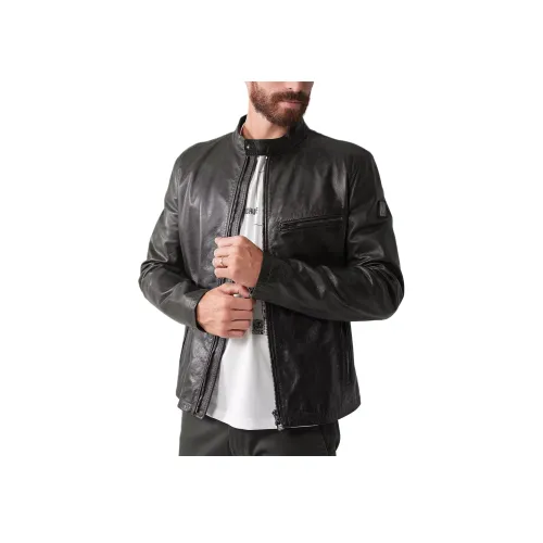 Belstaff Черные Мужские Кожаные Куртки