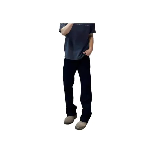 DIBINSAI STUDIO Черные Унисекс Джинсы