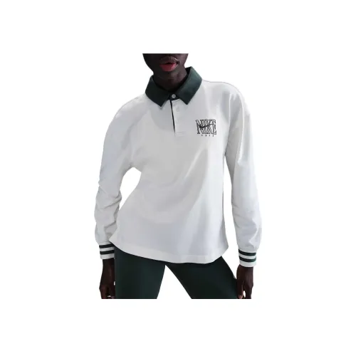 nike Sportswear Essentials series SS25 Поло Женские Винтажный зеленый