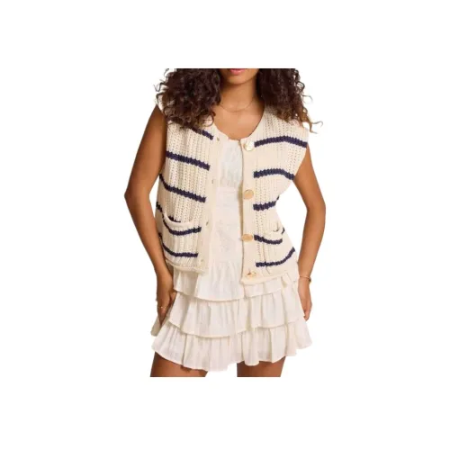 ALTAR'D STATE Nancy Полосатый Золотой Пуговица Вверх Жилет Женские