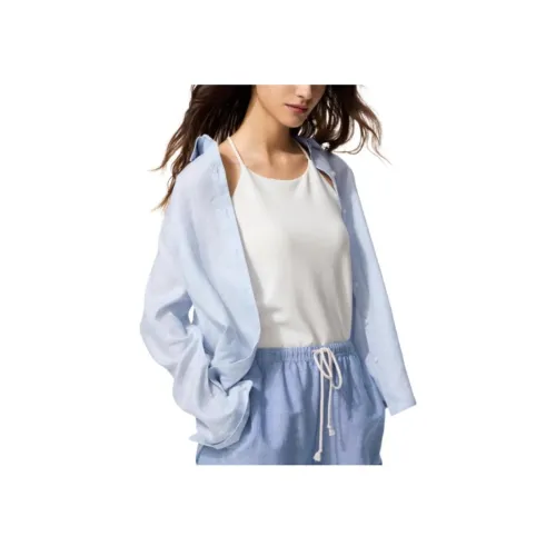 UNIQLO Рубашка Женская Светло-Синяя