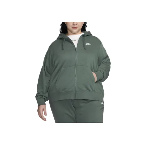 Nike Sportswear Club Флис Толстовка Женская Винтажный Зеленый