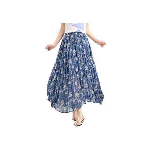 JINJU Повседневный Длинный Юбка Женские