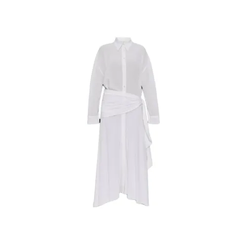 ISABEL MARANT Белое Женское Длинное Платье с Рукавами