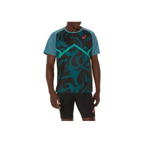 Asics SHORT SLEEVE TOP T Рубашка Мужская Atlantis Blue