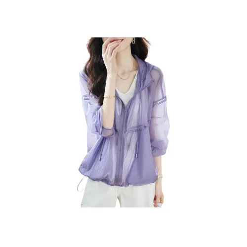 Mo Han Yi Mei Куртки Пальто Женские Фиолетовый