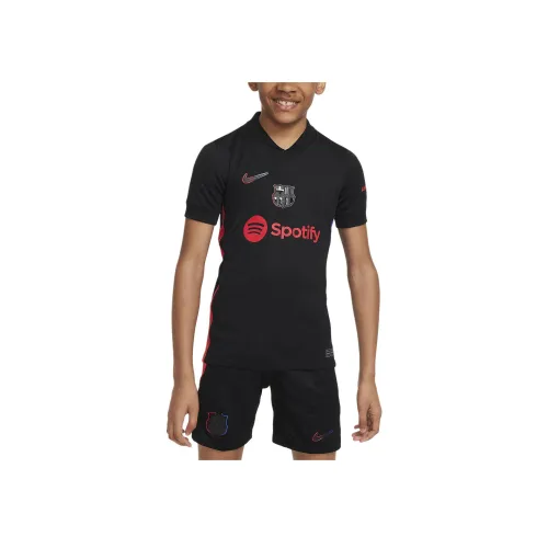 nike FCDri Форма T Рубашка FW24 Барселона 2024 25 Stadium Гостевой Черный Подростки
