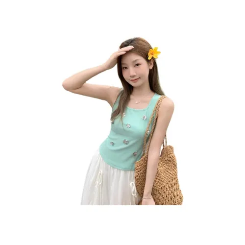 JASONWOOD BX53# Мятно-зеленая Женская Майка