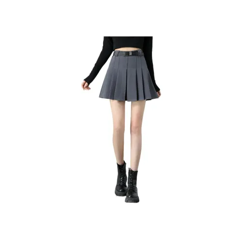 TERRE BLEUE Повседневные короткие юбки Женские Серый