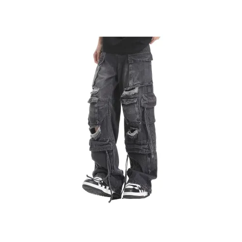 SOUL WORKER Черный Унисекс Джинсы