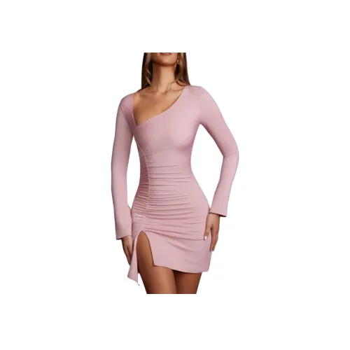 OH POLLY REA Длинное платье с длинными рукавами женское розово-фиолетовое светло-фиолетовое