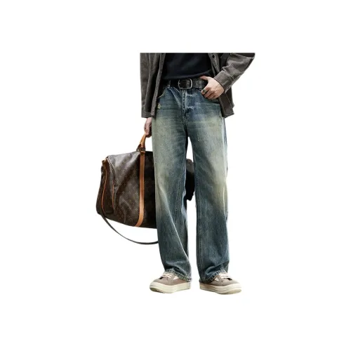 Dme Пепельный Синий Мужские Джинсы