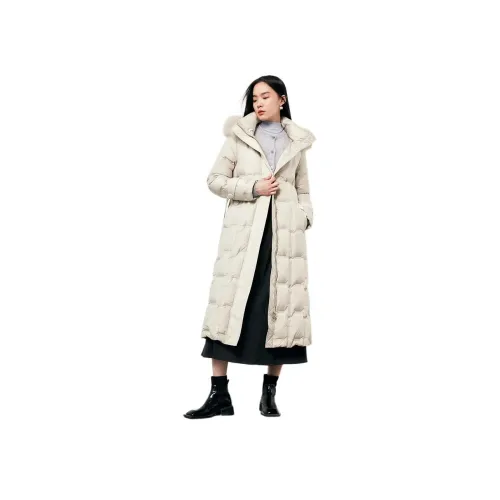 TKY SHOP Серо-зеленая Женская пуховая куртка