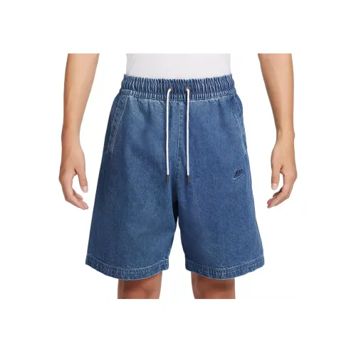 nike ALUMNI Джинсовые шорты Мужские Средне-синие