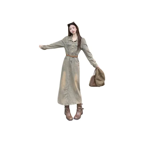 ZCDECO Длинное платье с длинными рукавами женское