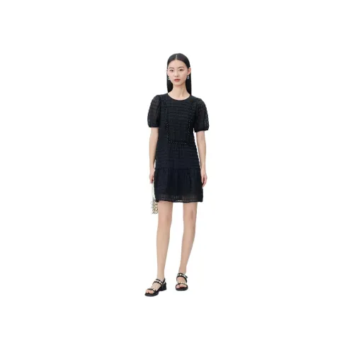 DESIGNICE Женские Платья с Коротким Рукавом