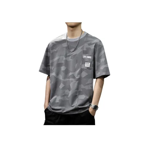 QIANJINNIU Летняя футболка свободный крой унисекс