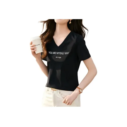 Mo Han Yi Mei T Рубашка Женская Черная