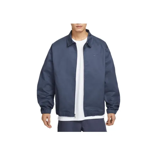 Nike Куртка Мужская С застежкой-молнией Синяя