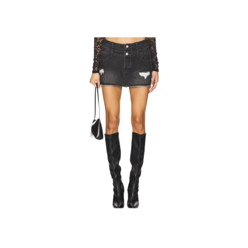SUPERDOWN COURTNEY Micro Mini Skirt Джинсовые короткие юбки Женские
