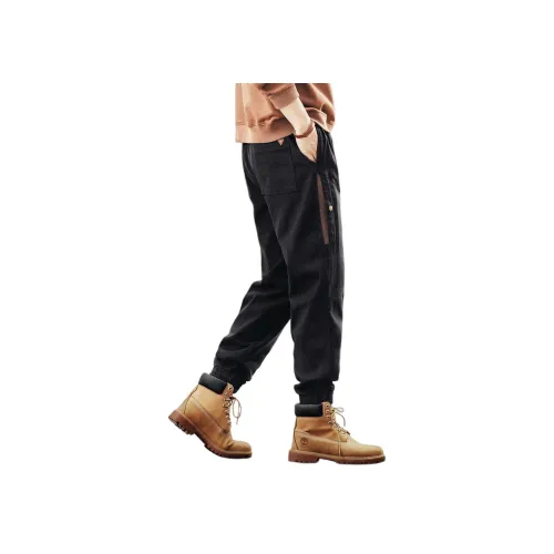 GELANLU Осенние Карго Брюки с Эластичными Манжетами Унисекс