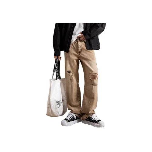 KUXIANSEN Джинсы Унисекс Моль Желтый