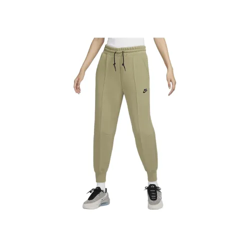 Nike Sportswear Tech Fleece Вязаные Тренировочные Штаны Женские Оливково-Зеленые