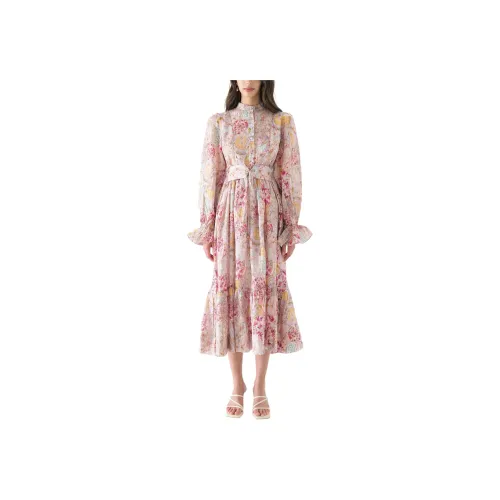 WE ARE KINDRED Aurora Silk Belt Maxi Dress Long Sleeved Dress Women's