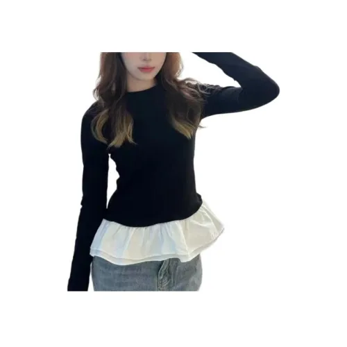 HKPXR Черные Женские T-рубашки