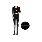 Чёрный утолщённый флис