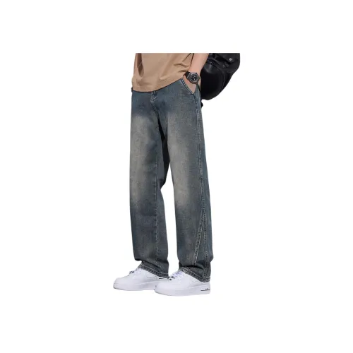 Tonlion Джинсы Унисекс Винтаж Синий