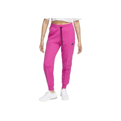 Nike Sportswear Tech Fleece Вязаные Тренировочные Штаны Женские Розовые Красные