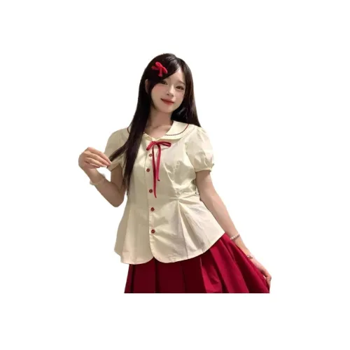 DOSOHEB Абрикос Женские Рубашки