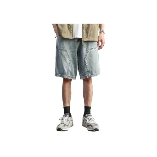 GEOGRE ALEX Blue Men's Denim Shorts GEOGRE ALEX Синий Мужские Джинсовые Шорты