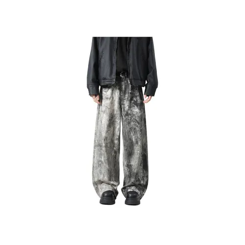 KEIRANDUN Повседневные брюки Унисекс Wasteland Серый