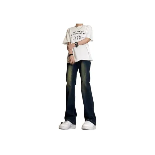 KVIV Винтажные синие мужские джинсы